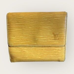 Louis Vuitton Yellow Epi Compact Wallet - COA INCLUDED